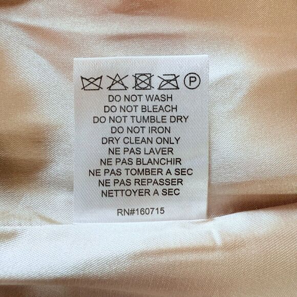 NWT Retrofête Silky Satin One Button Leo Blazer in Dusty Peach Pink Size Small - Picture 11 of 15